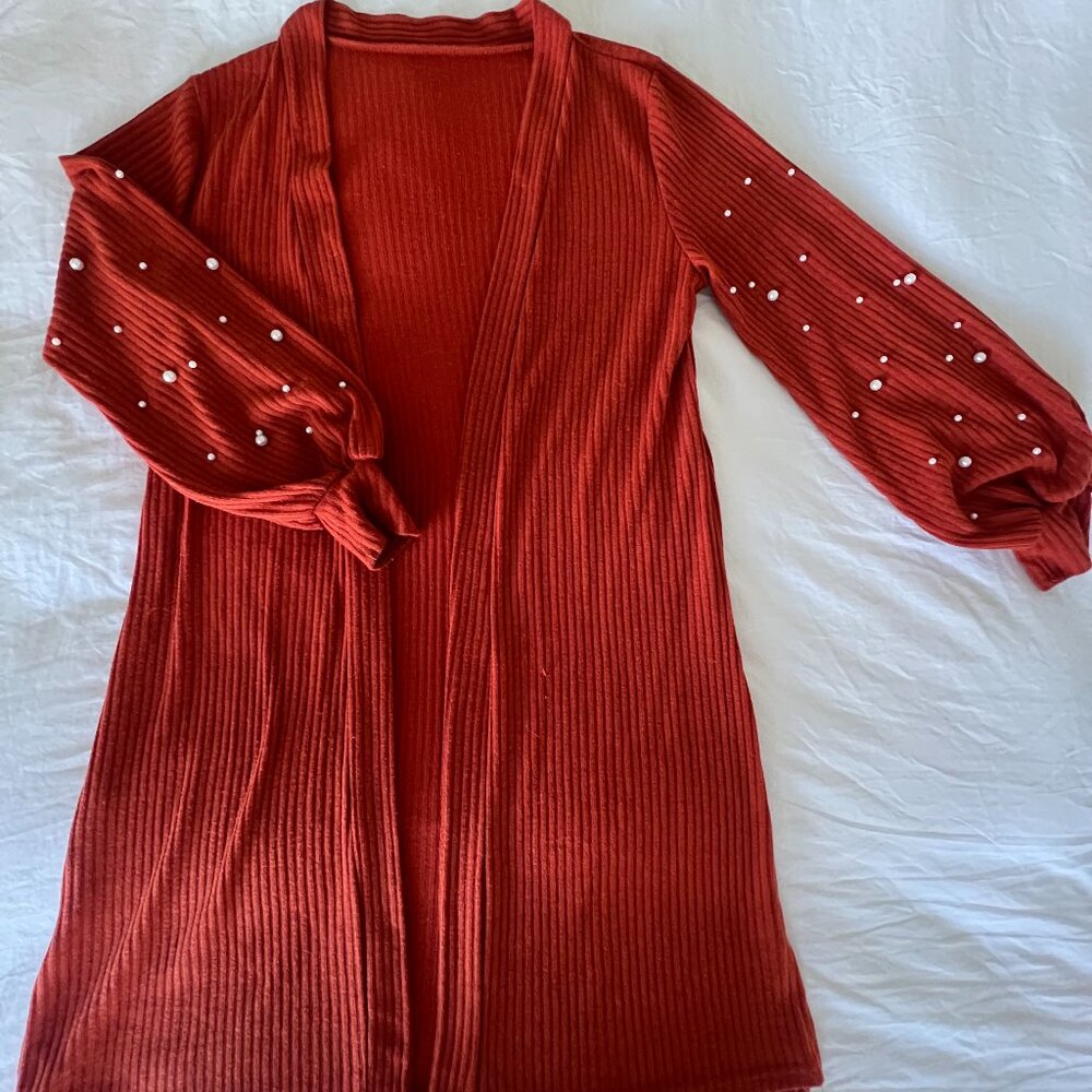 Pearl Sleeve Cardigan